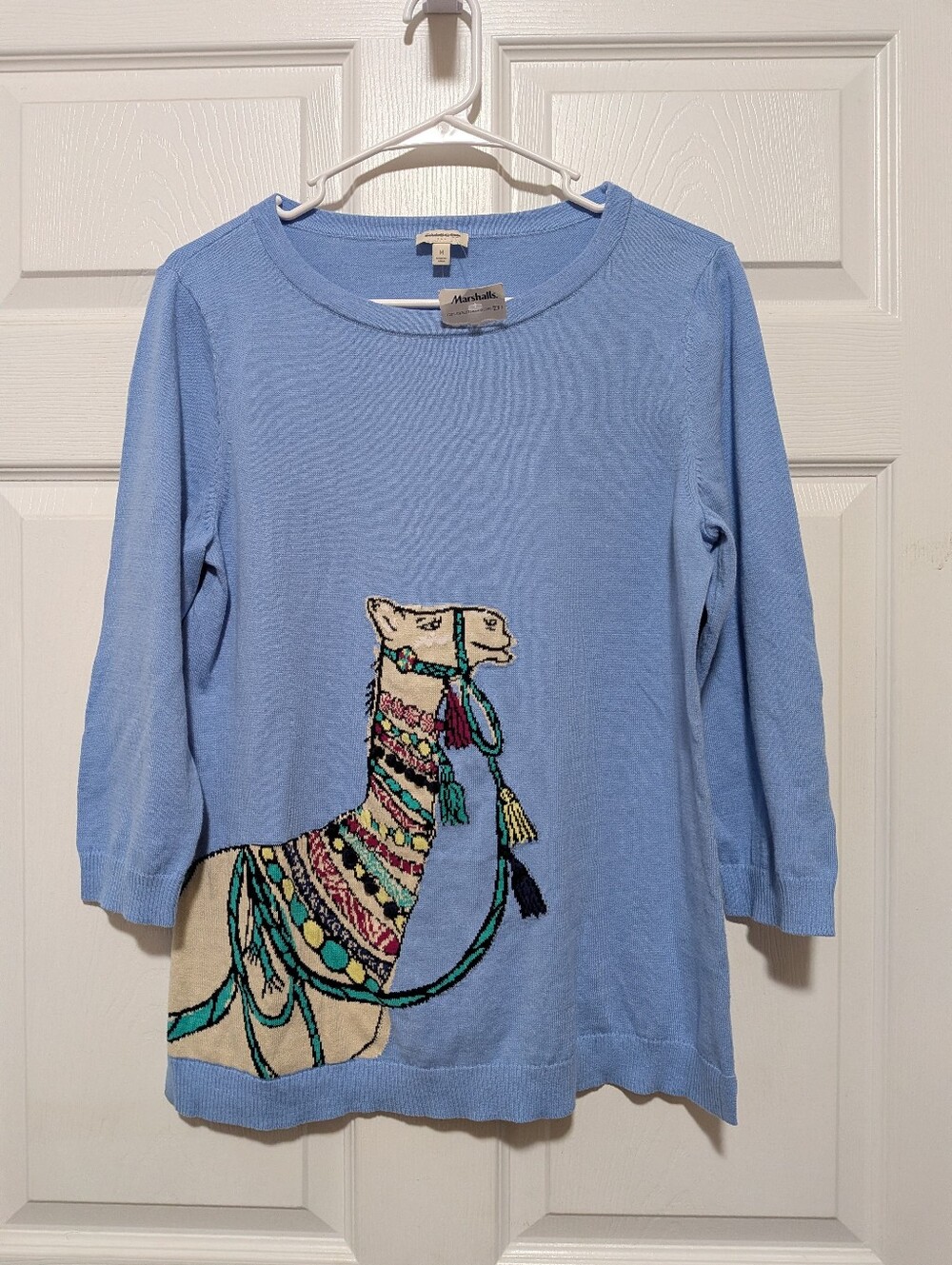 New Talbots Blue Camel Sweater Medium